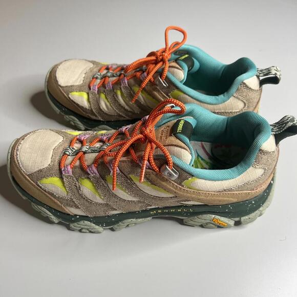 Merrell Moab 2 x Parks Project Men’s Hiking Shoes Vibram Tan Green Orange US 11 - Picture 5 of 9